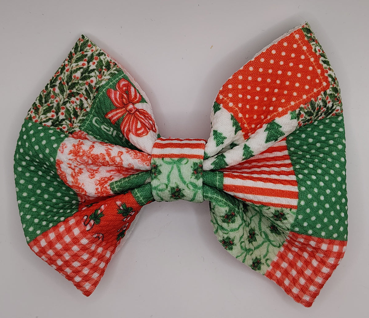 Christmas Quilt Fabric Bow