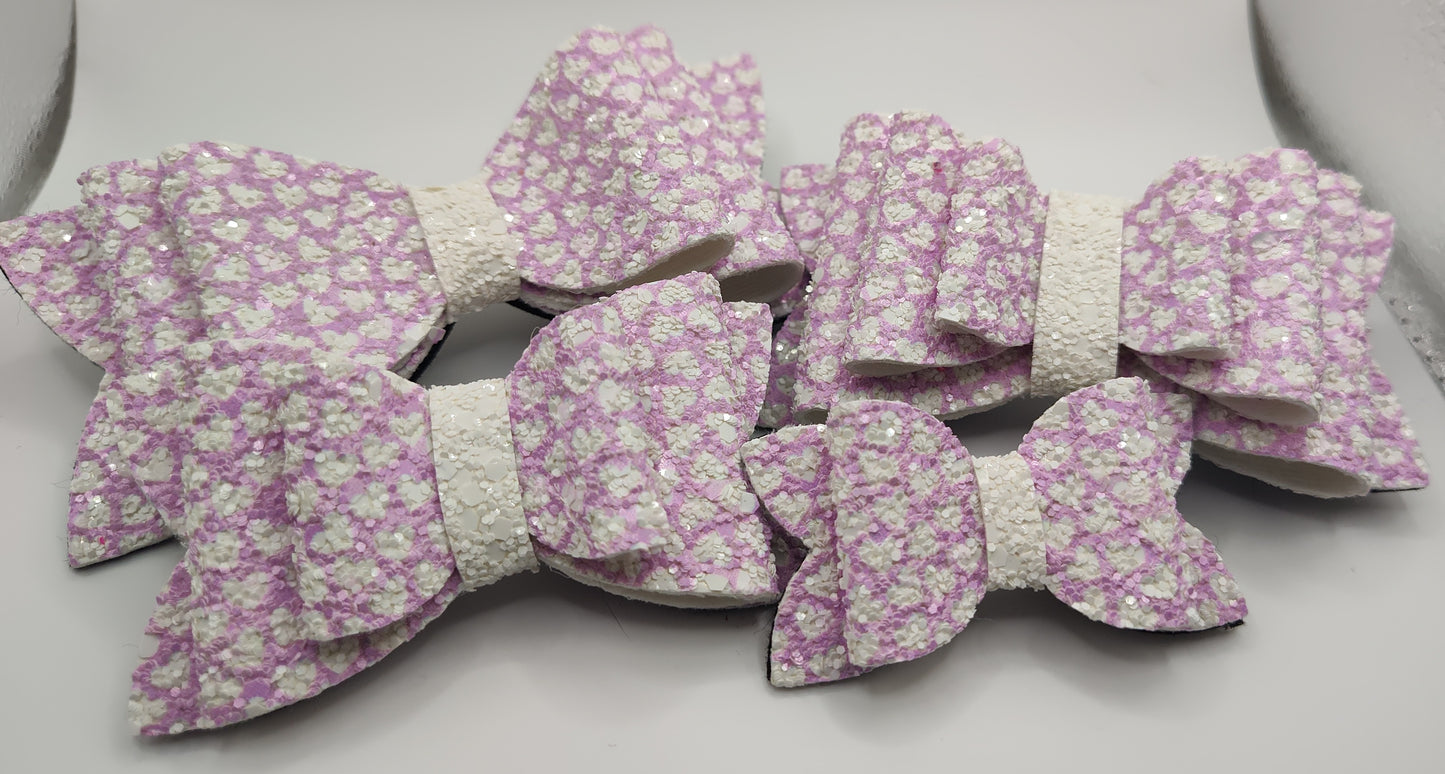 Light Purple Glitter Hearts