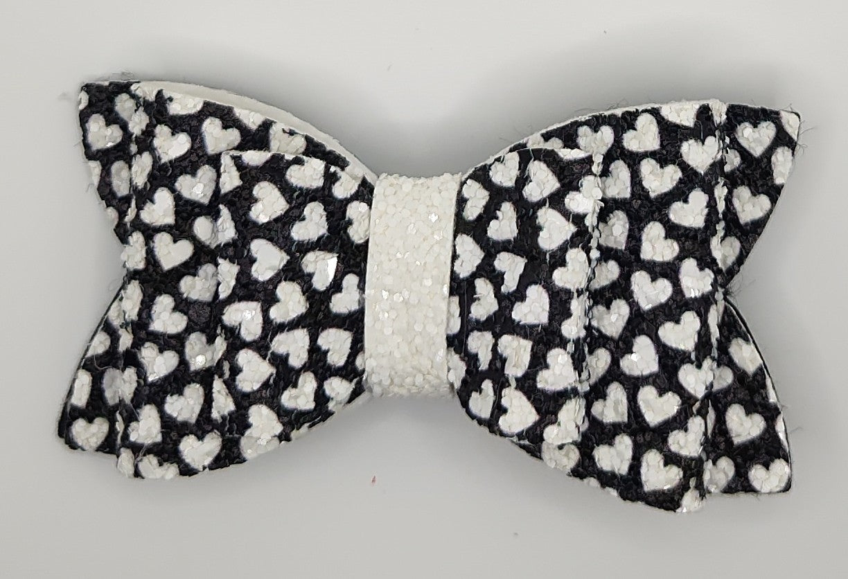 Black Glitter Hearts