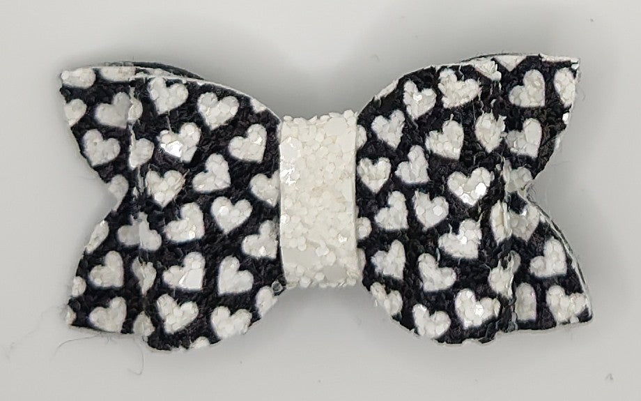Black Glitter Hearts