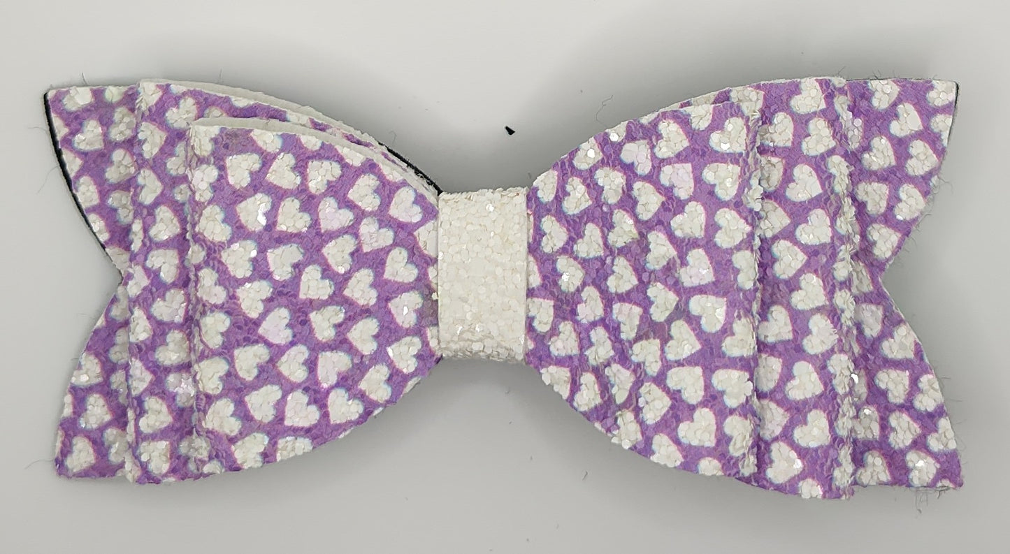 Purple Glitter Hearts