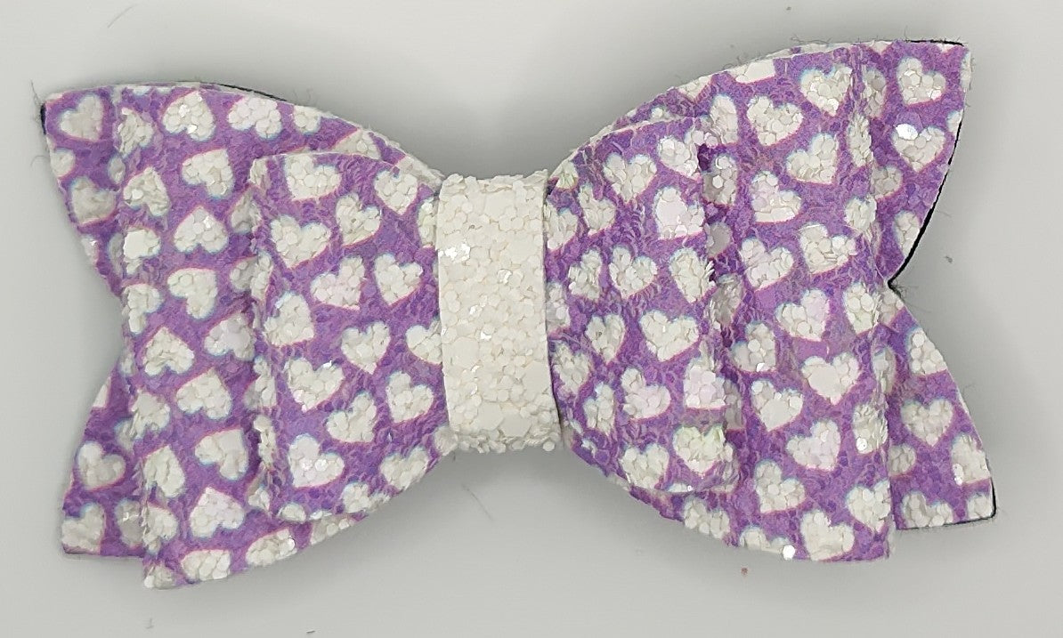 Purple Glitter Hearts
