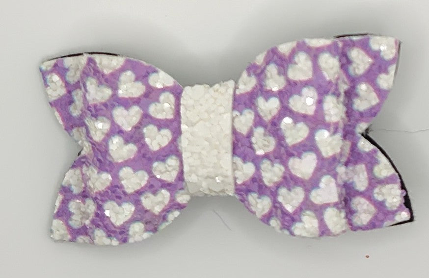 Purple Glitter Hearts