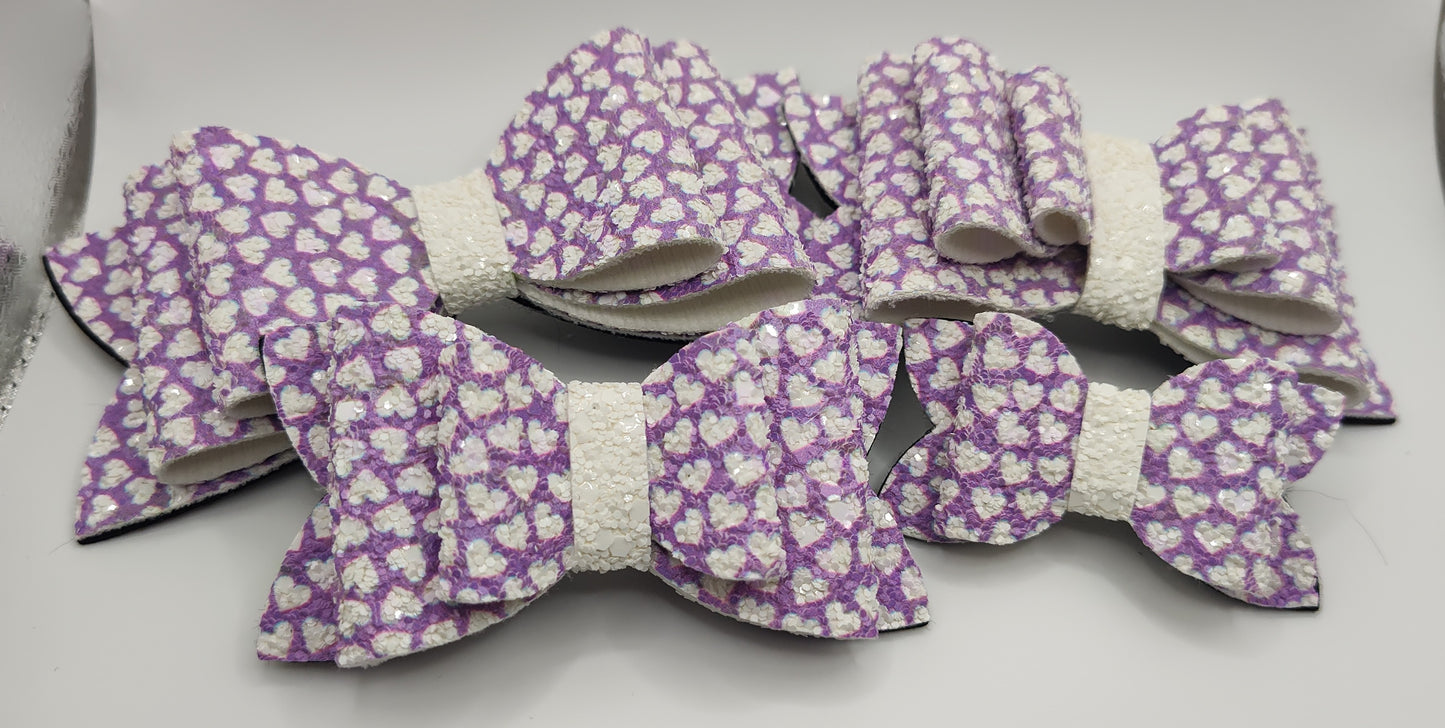 Purple Glitter Hearts