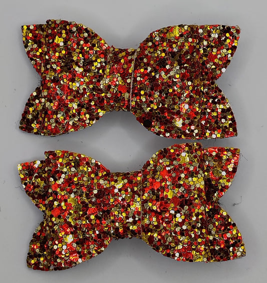 Red and Gold Glitter Bitty Set