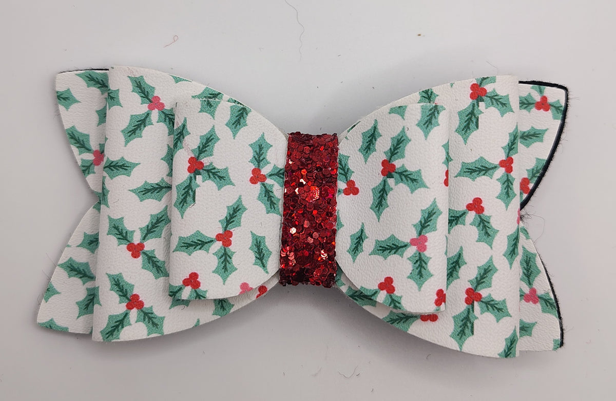 Holly Faux Leather Hair Bow