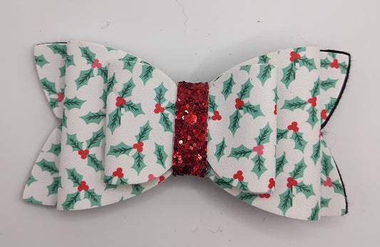 Holly Faux Leather Hair Bow