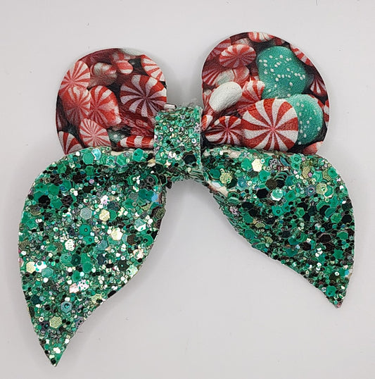 Variety of Christmas Faux Leather Fable Hair Bows