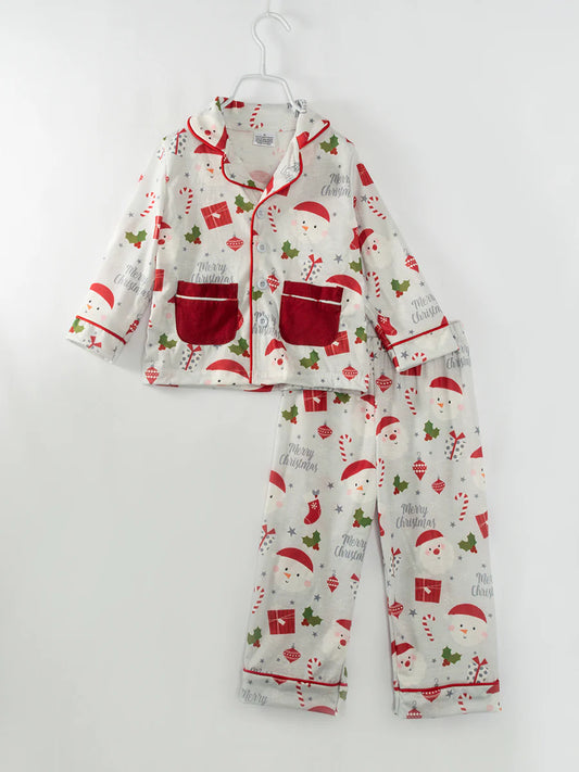 Christmas Santa Boy Pajamas Sleepwear Set